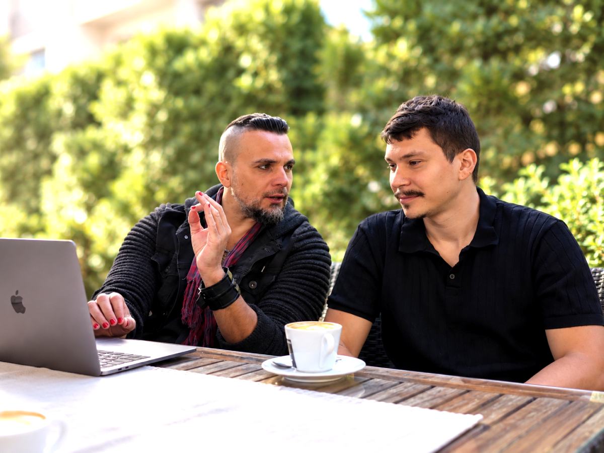 Damien, founder of BulgarIMOT, and Pavlen, owner of Homies, working together to deliver the best real estate service.