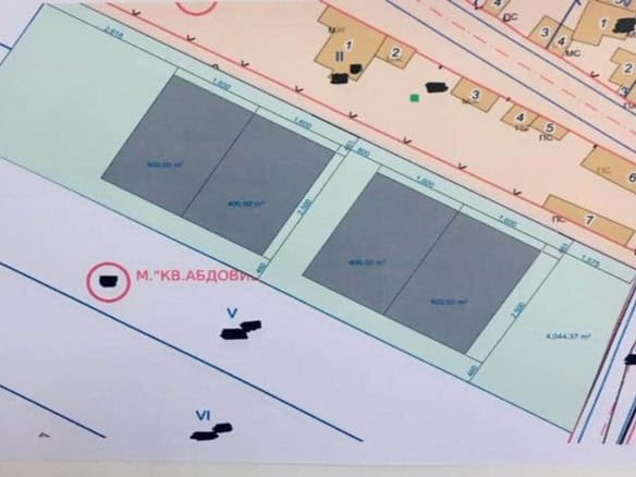 Скица на парцел за продажба в кв. Абдовица, София