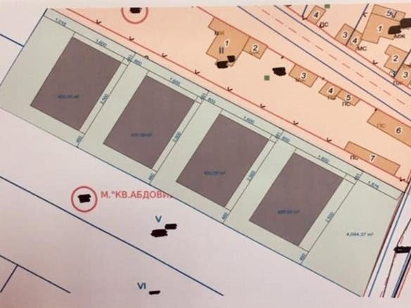 Sketch of a plot of land for sale in Kv. Abdovitsa, Sofia