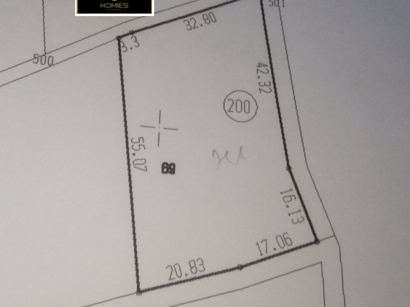 Technical plan agricultural land 2000 sqm Popina property