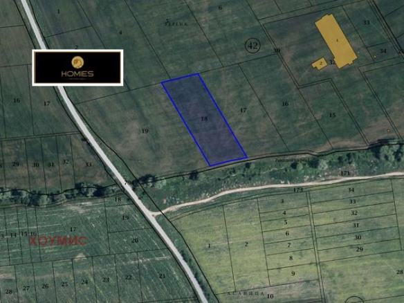Aerial view of agricultural land plot number 18