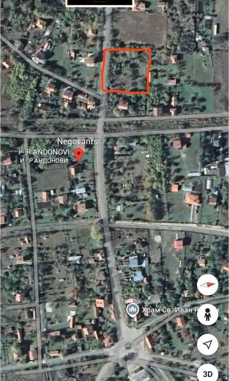 Въздушен поглед на 1150 кв.м парцел в Неговантси