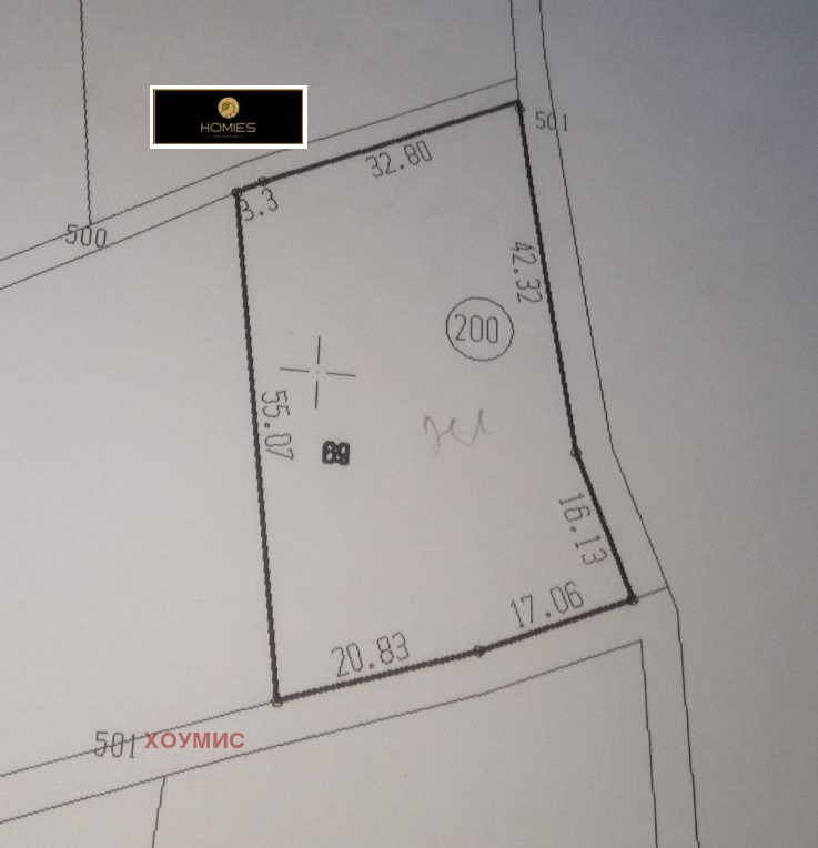 Cadastral plan of agricultural land in Popina