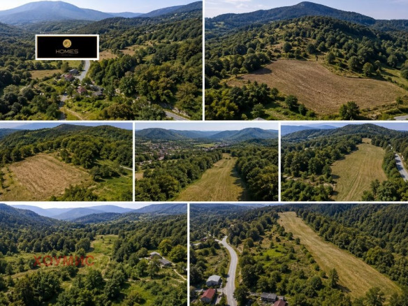 Agricultural Land 49528 sqm for Sale in Etura, Gabrovo | Near Sokolski Monastery 6 Aerial view of agricultural land in mountainous region Gabrovo