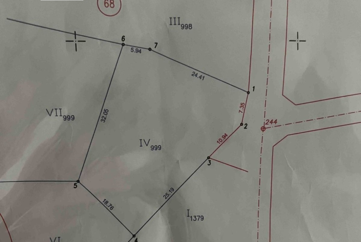 Кадастрална карта на поземления имот номер 912