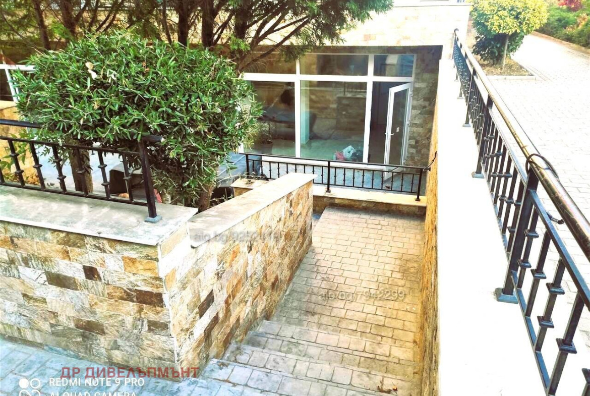 Exterior entrance with stone walls in complex